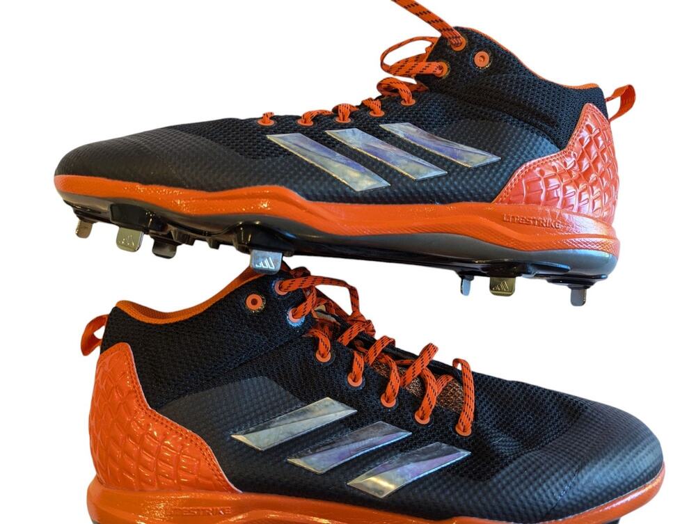 ADIDAS Men's Baseball Metal Cleats SPG 753001 Black Orange Size 13.5